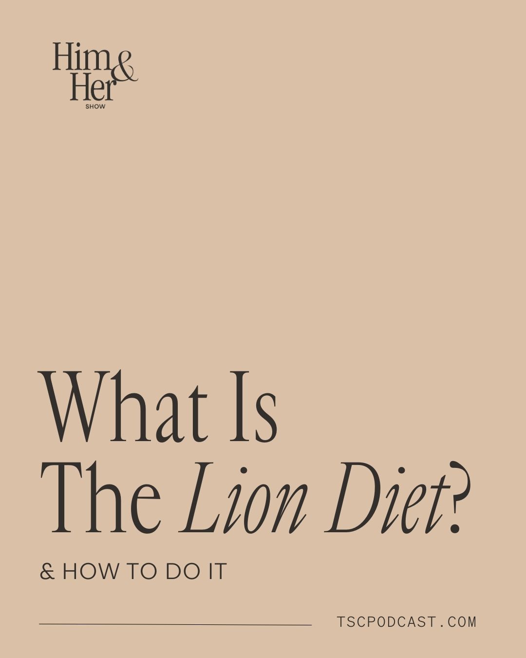what is t6he lion diet and how to do it
