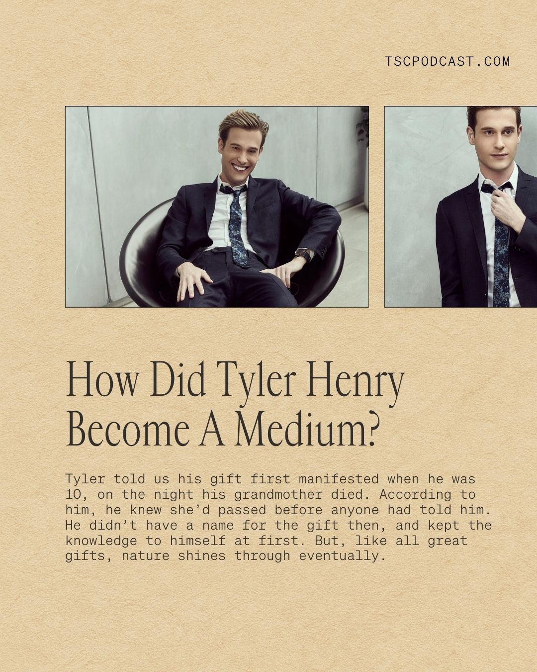 how did tyler henry become a medium