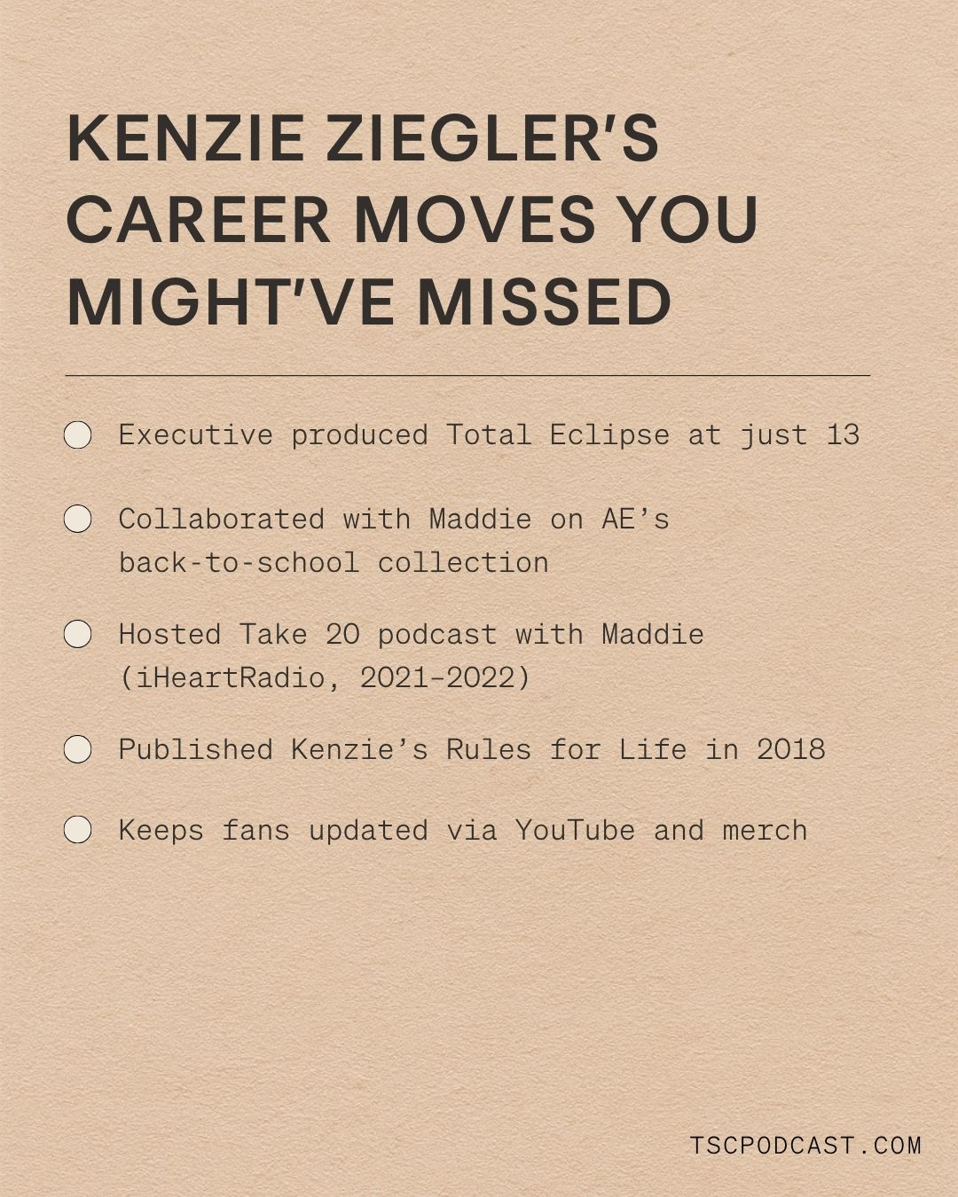 kenzie ziegler's career moves you might've missed